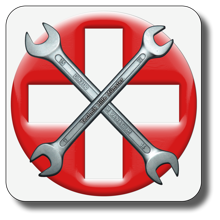 App rote Kreuz Schlüssel Logo